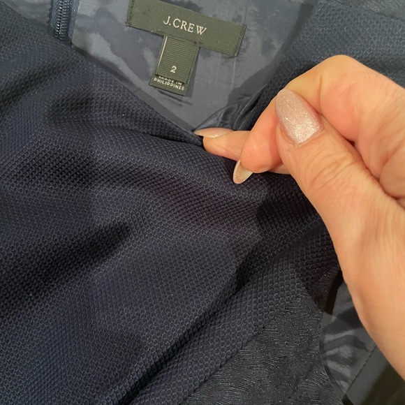 Jcrew Navy sleeveless aline dress. Size 2 - Picture 3 of 4